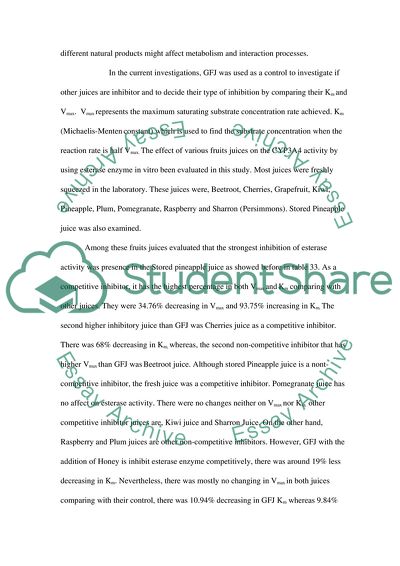 Inhibitory Effects of Fruit Juices on Cytochrome