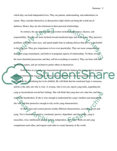 Men and women, Yin & Yang