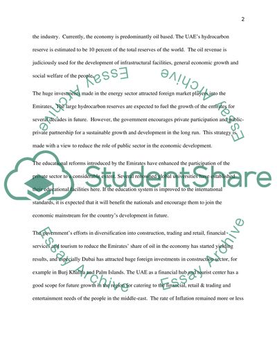 United Arab Emirates: Review of economic development