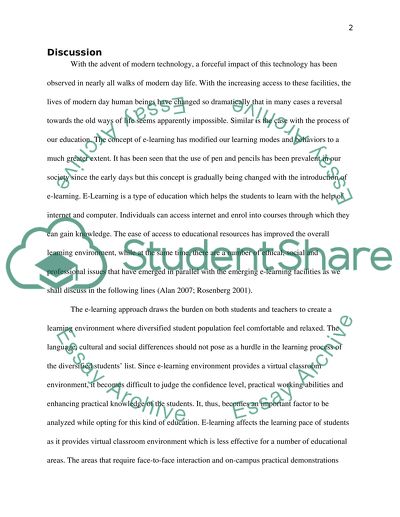 Discussion about Online Education