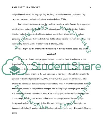 Barriers to Healthcare