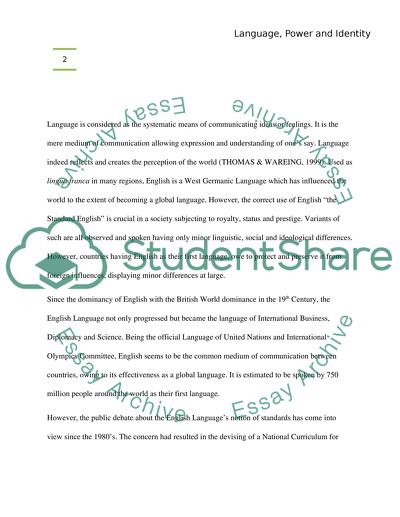 Standard English: Notion and Variants