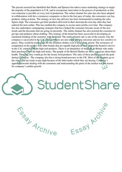 Performance Management of Marks and Spencer