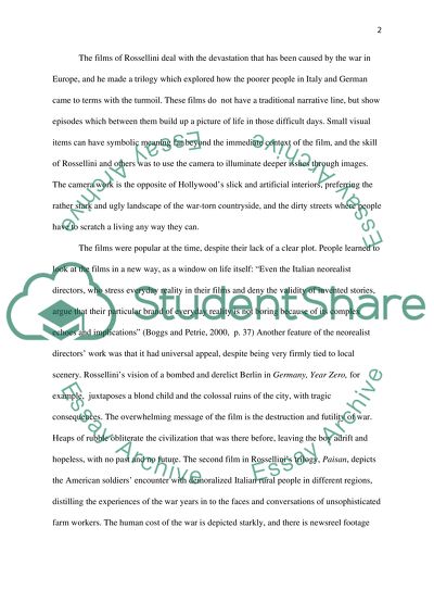 How Neorealism before 1950 Affected Film History