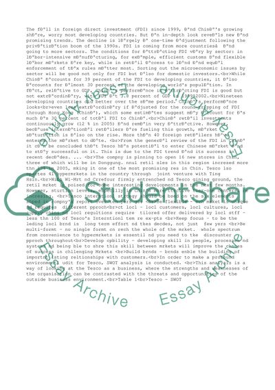 UK Investment in China