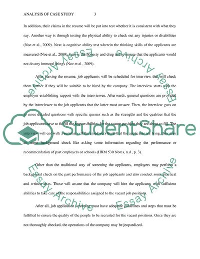 Human Resources Case One: Exercising Strategy: Never Having to Say You Never Know