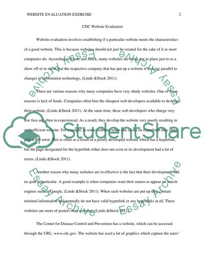 Websites Evaluation Exercise