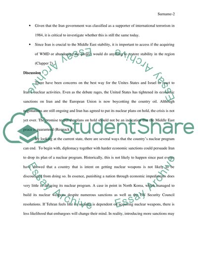 Irans Promise to Discontinue the Production of Nuclear Weapons