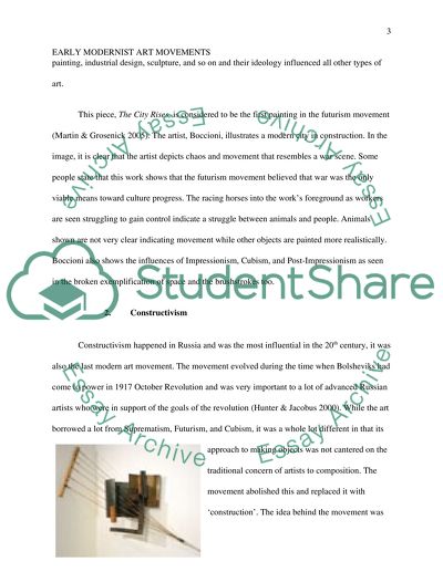 Early modernist art movements