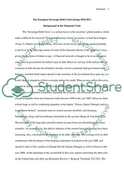 The European Sovereign Debt Crisis during 2010-2011