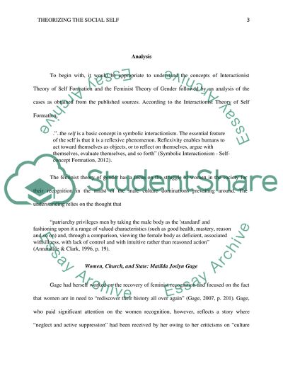 Theorizing the Social Self