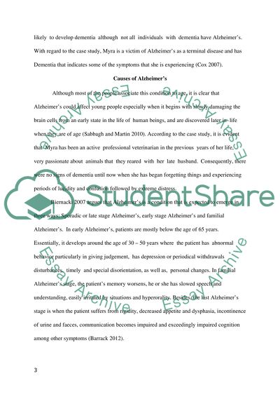 Alzheimers and Dementia