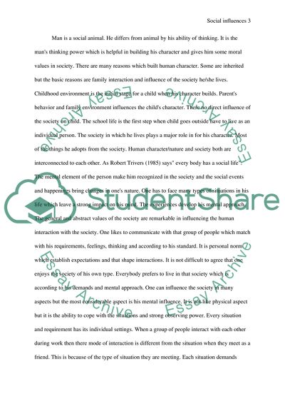 Social Influences On Behavior