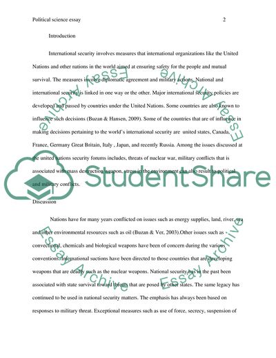 Development of Military Power for International Security