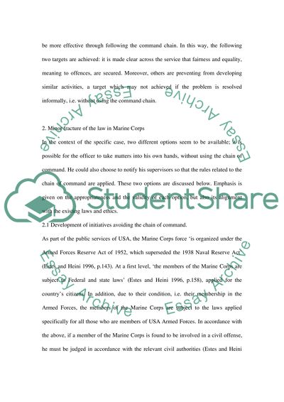 Minor Fracture of the Law in Marine Corps