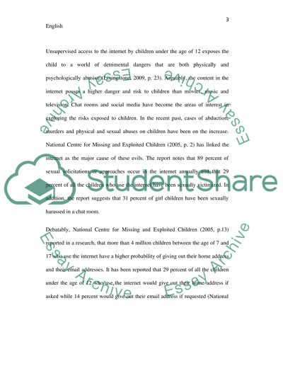 Children under 12 Should not Be Introduced to the Internet