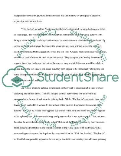 Paintings of Vincent Van Goh and Paul Cezanne