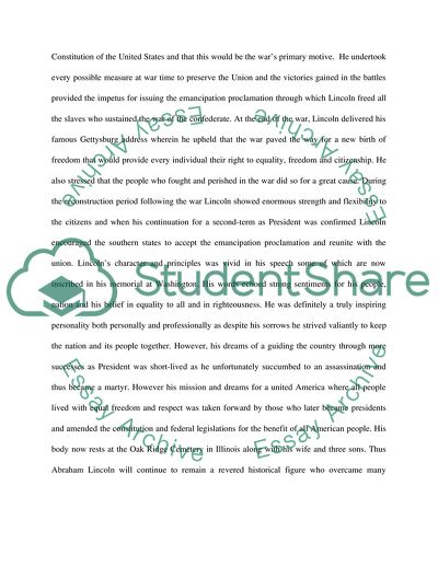 Lincoln as One of the Most Respected Presidents