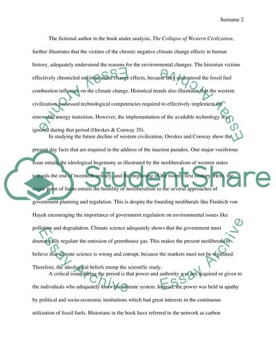 Summary for Collapse of Western Civilization book