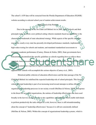 Principal Leadership Behaviors and Leader Self-efficacy Relating to School Performance in School