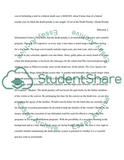 Death penalty should NOT be an acceptable form of punishment