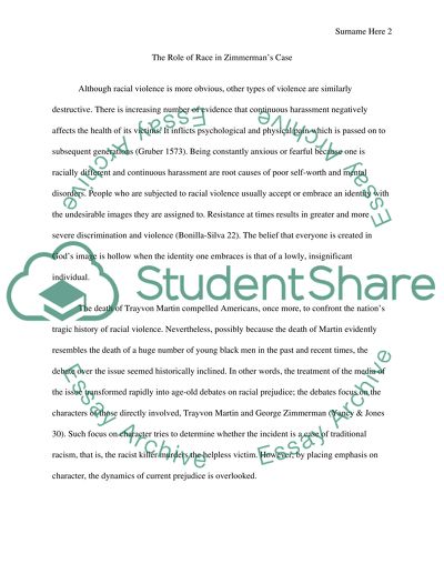 Racial Violence - The Case of George Zimmerman