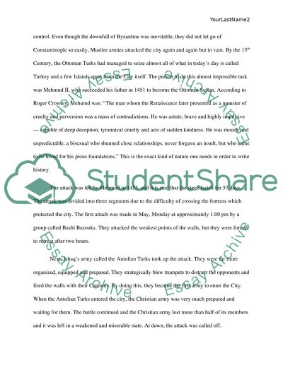 The Conquest of Constantinople