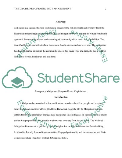 The Disciplines of Emergency Management