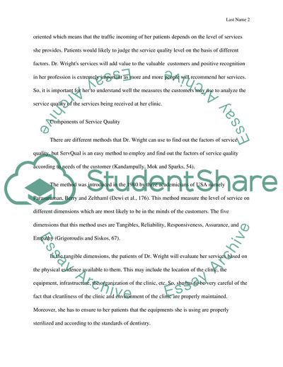 Consumer Measurement Factors for Service Quality