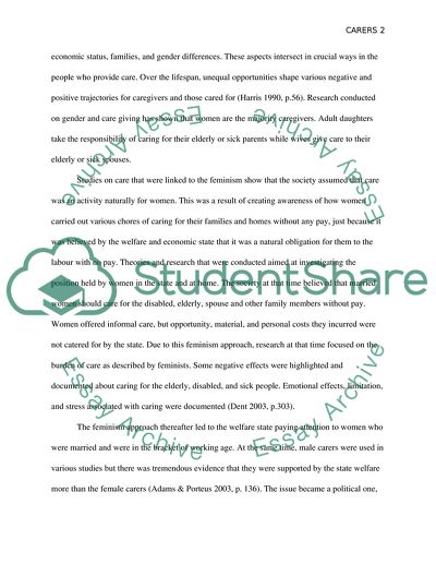 Working with Adult Carers