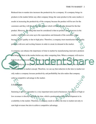 Explain the significance of time-to-market and how this can be enhanced