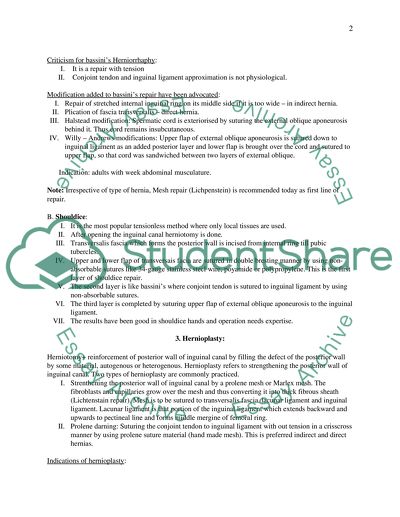 Surgery for an Inguinal Hernia