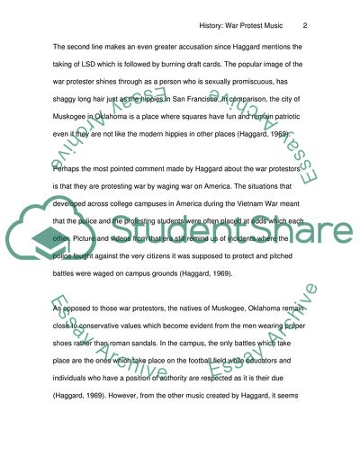 History: War Protest Music