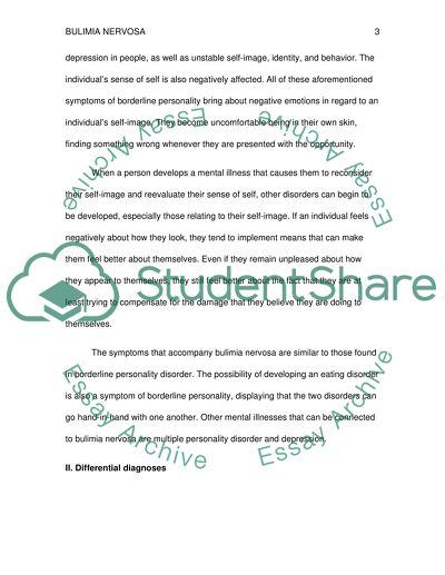 The Study of Bulimia Nervosa