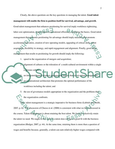 Managing Talents in Uncertain Times