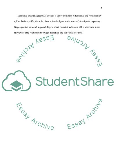 Main idea about Delacroixs Liberty Leading the People (1830)