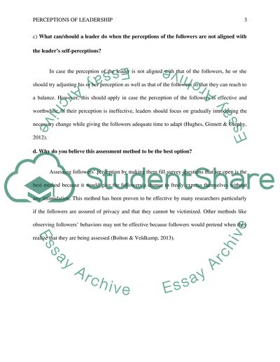 Perceptions of Leadership