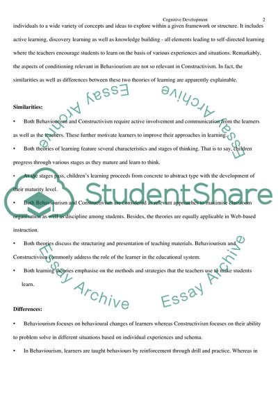 Cognitive Development