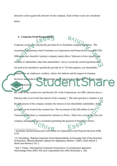 Australian Corporations Law