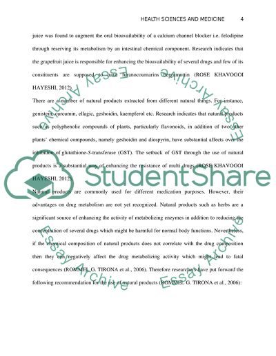 Natural things and Drug Metabolism