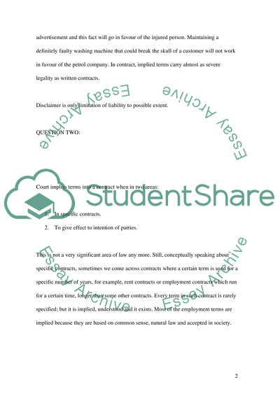 CONTRACT LAW ASSIGNMENT 3