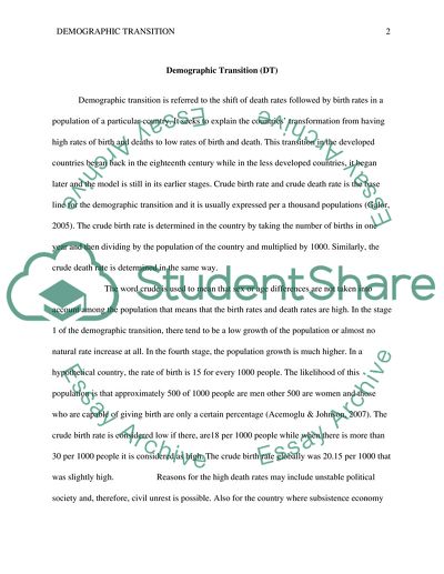 The Crude Birth Rates and Crude Death Rates
