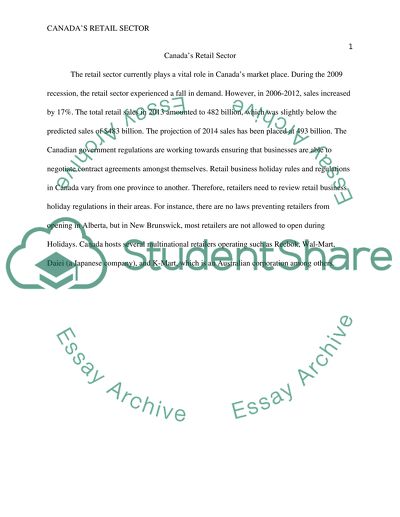 Canadas Retail Sector
