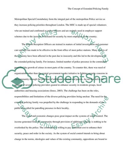 The Concept of the Extended Policing Family