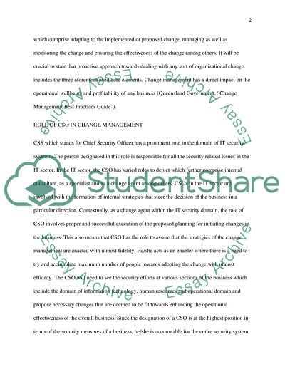 Change Management Plans for Secure It Systems