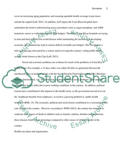 Costa Rica Health Care System