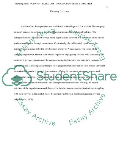 Activity-based costing (ABC) in service industry