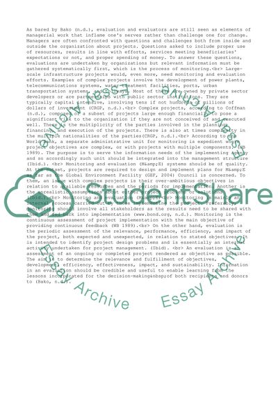 Importance of Monitoring and Evaluation in Complex Projects