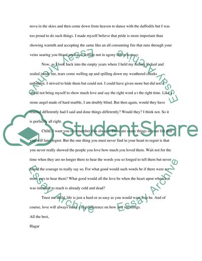 A letter from Hagar to Tina