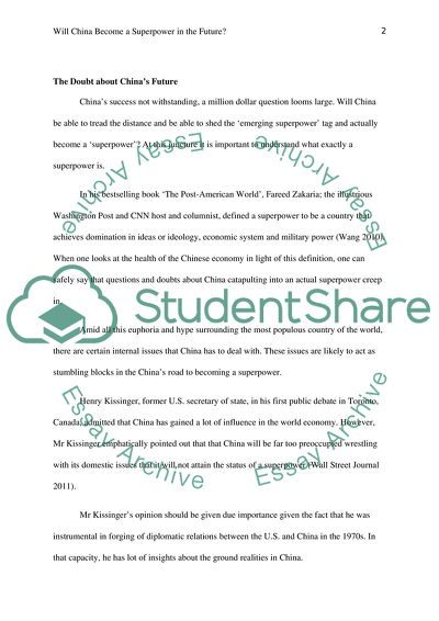 Will China Become a Superpower in the Future